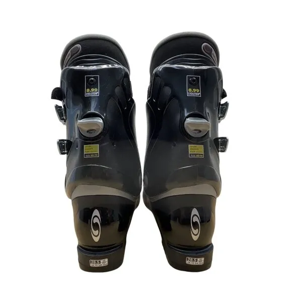 Salomon Evolution Z 8.99 Mens Black Adjustable Buckles Autofit Ski Boots Sz 10.5