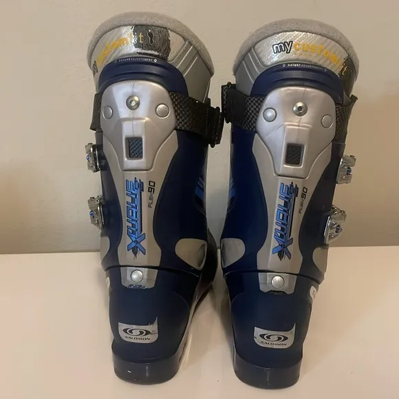 Salomon flex 90 Ski Boots - Blue and Silver