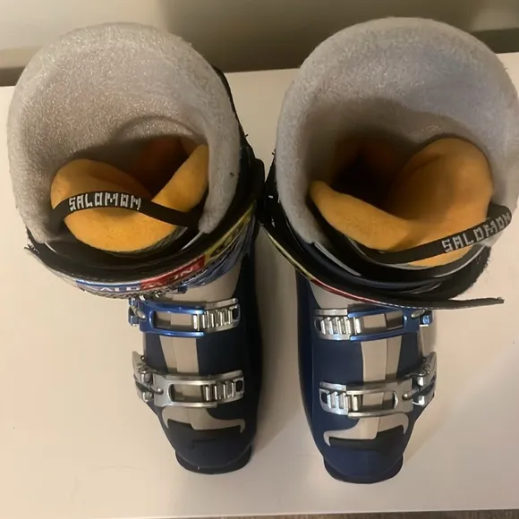 Salomon flex 90 Ski Boots - Blue and Silver