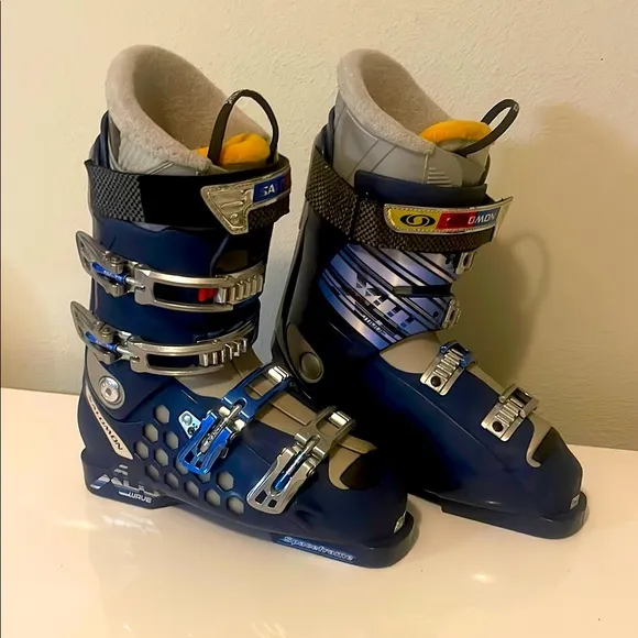 Salomon flex 90 Ski Boots - Blue and Silver