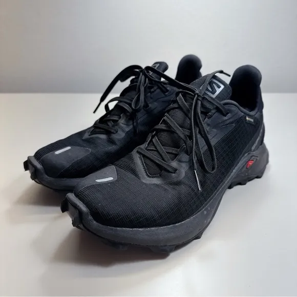 Salomon Mens 7 Alphacross Goretex Trail Running Black Trainer Shoes