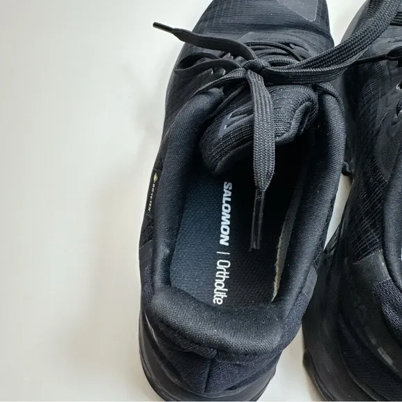 Salomon Mens 7 Alphacross Goretex Trail Running Black Trainer Shoes