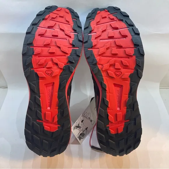 Salomon Sense Ride 4 Black/Goji Berry PHANTOM Sensifit Trail Running Shoes.