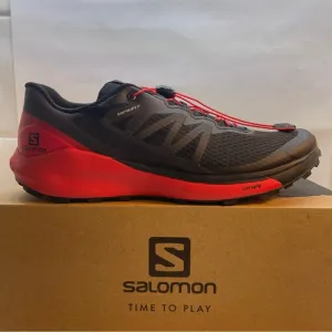 Salomon Sense Ride 4 Black/Goji Berry PHANTOM Sensifit Trail Running Shoes.