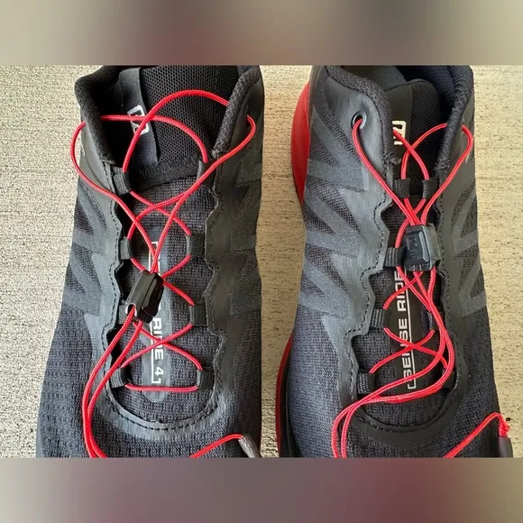 Salomon Sense Ride 4 Ortholite Black Red Trail Running Shoes Men’s Size 13 VGC