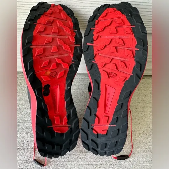 Salomon Sense Ride 4 Ortholite Black Red Trail Running Shoes Men’s Size 13 VGC