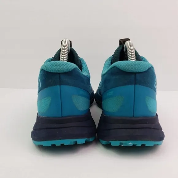 Salomon Sense Ride Womens Size 10 Turquoise Trail Running Sneaker Shoes 398477