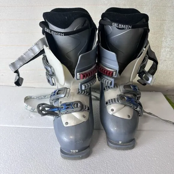 Salomon Ski Boots Irony Breeze Gray Heat Moldable sz 8.5 / 25.5 Women 298mm