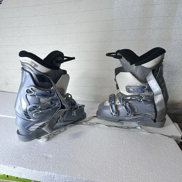 Salomon Ski Boots Irony Breeze Gray Heat Moldable sz 8.5 / 25.5 Women 298mm