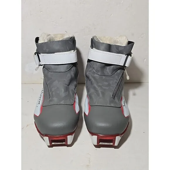 Salomon Slam 7 Pilot SNS Gray Cross Country Ski Boots Women's Size US 7.5