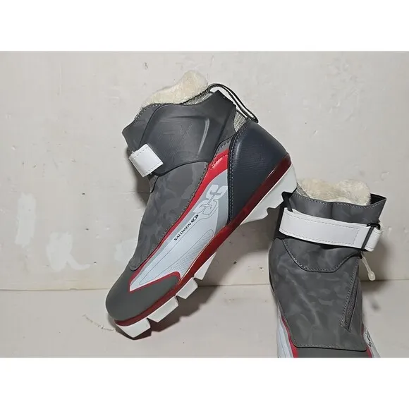 Salomon Slam 7 Pilot SNS Gray Cross Country Ski Boots Women's Size US 7.5