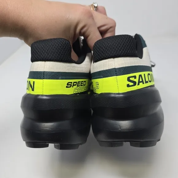 Salomon Speedcross 6 GTX Almond Milk Men’s Size 10.5 Trail Shoes Lime Green