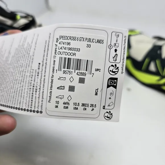 Salomon Speedcross 6 GTX Almond Milk Men’s Size 10.5 Trail Shoes Lime Green