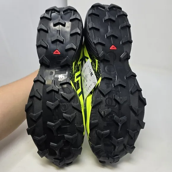 Salomon Speedcross 6 GTX Almond Milk Men’s Size 10.5 Trail Shoes Lime Green