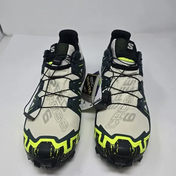 Salomon Speedcross 6 GTX Almond Milk Men’s Size 10.5 Trail Shoes Lime Green