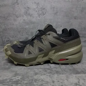 SALOMON Speedcross 6 GTX Gore Tex Hiking Trail Running Shoes Mens 12.5 Green