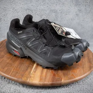 Salomon Speedcross GTX Gore-Tex Trail Running Shoes Men's Sz 8.5 Black 475690