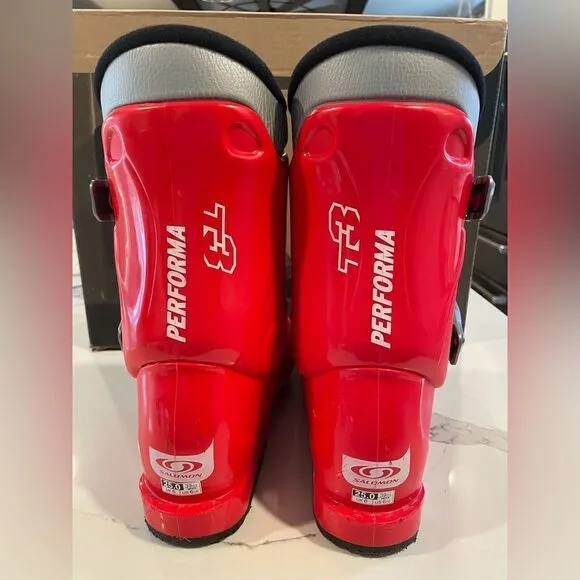 Salomon Sport Performa T3 Red Ski Boots Mens US Size 6.5