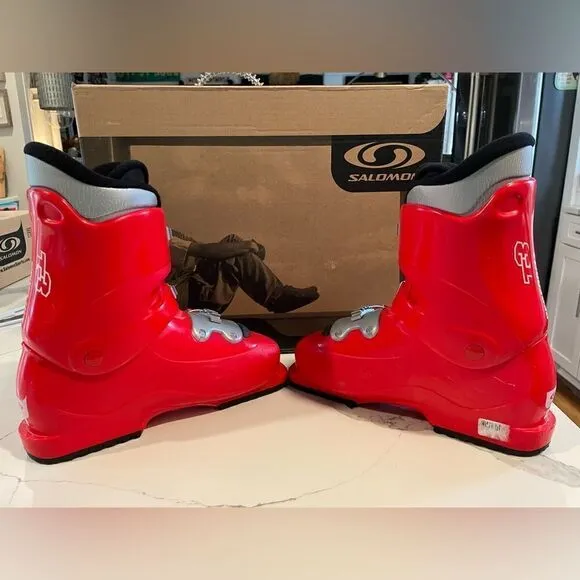 Salomon Sport Performa T3 Red Ski Boots Mens US Size 6.5