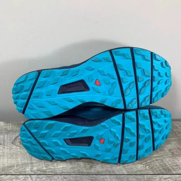 Salomon Vibe Sense Ride 2 Trail Womens Running Blue Shoes Sneakers Size 11