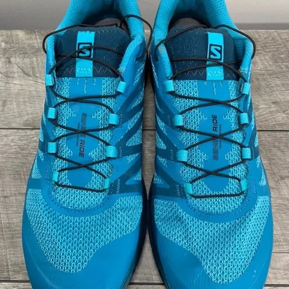 Salomon Vibe Sense Ride 2 Trail Womens Running Blue Shoes Sneakers Size 11