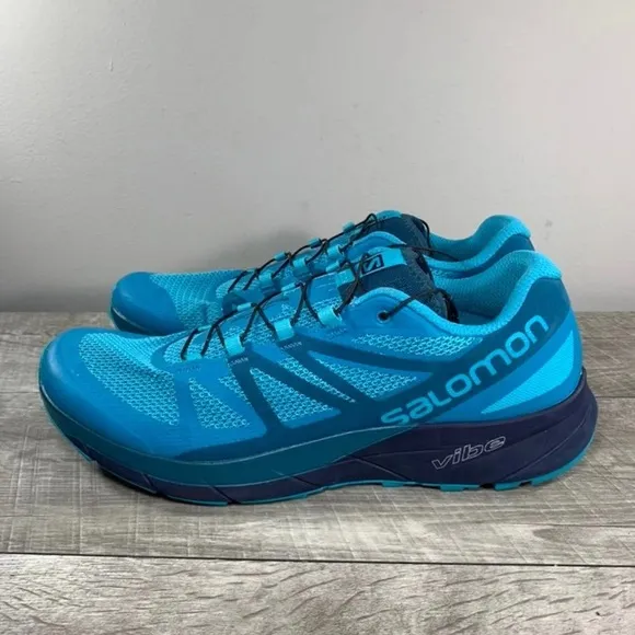 Salomon Vibe Sense Ride 2 Trail Womens Running Blue Shoes Sneakers Size 11
