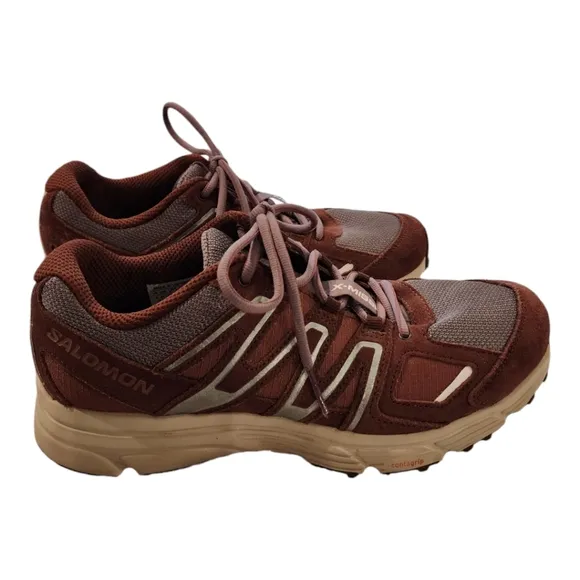 Salomon X-Mission 4 Suede Trail Sneaker- &quot;Moonscape Wild Ginger&quot; M 9.5, W 10.5