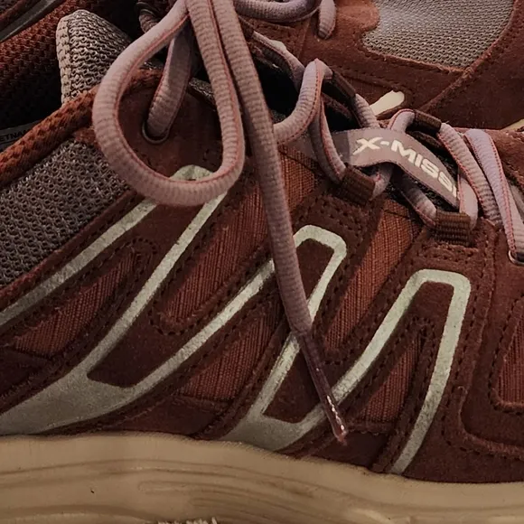 Salomon X-Mission 4 Suede Trail Sneaker- &quot;Moonscape Wild Ginger&quot; M 9.5, W 10.5