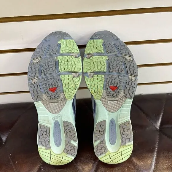 Salomon X Scream 3D Womens Trail Running Shoe Gray Blue Size 9.5