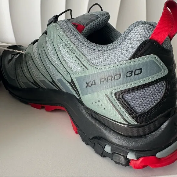 Salomon XA Pro 3D GTX Trail Running Shoes Lead Black Cherry Men's Size 8.5 NWOB