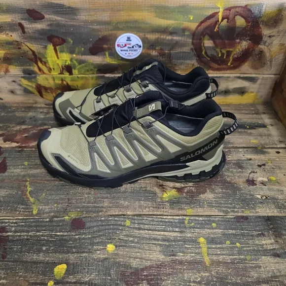 Salomon XA Pro 3D V9 GTX Trail Shoes Dried Herb / Black / Olive Men's Size 10