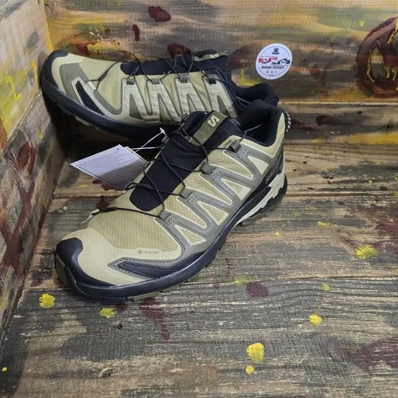 Salomon XA Pro 3D V9 GTX Trail Shoes Dried Herb / Black / Olive Men's Size 10