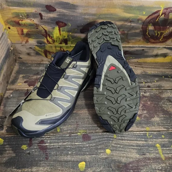 Salomon XA Pro 3D V9 GTX Trail Shoes Dried Herb / Black / Olive Men's Size 10