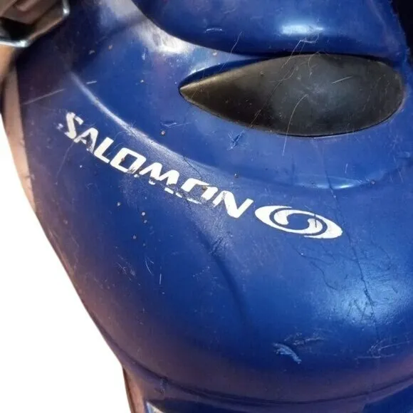 Salomon Youth Ski Boots 22.0 US 3 Blue Adjustable Buckles Blue Boot Carrier