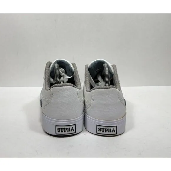 SAMPLE Supra Axle Men's Size 9 White Leather Skate Sneaker Shoes S01092