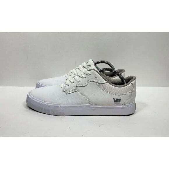 SAMPLE Supra Axle Men's Size 9 White Leather Skate Sneaker Shoes S01092