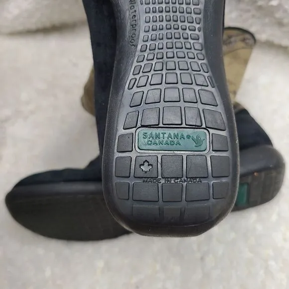 Santana‎ Canada Waterproof Embroidered Fur Lined Pull-on Winter Boots size 9.5