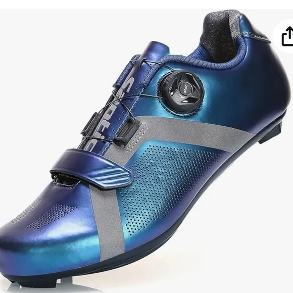 Santic CYCLING 3 BOLT Shoe KB20019B NO CLEATS Sz 9 9.5 DIAL AND CABLE