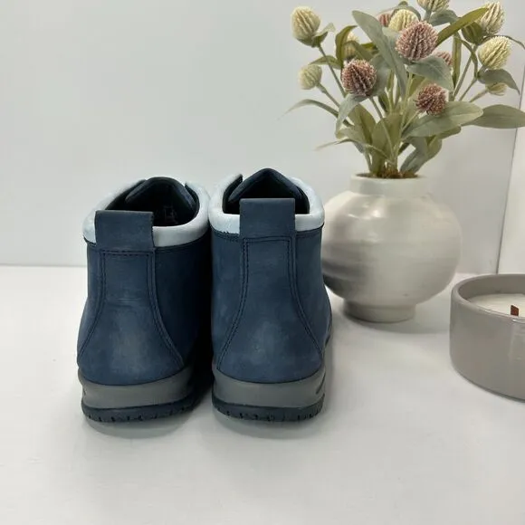 SAS Gretchen Slip-Resistant Lace-Up Ankle Boot Leather Navy Blue Women's US 8 WW