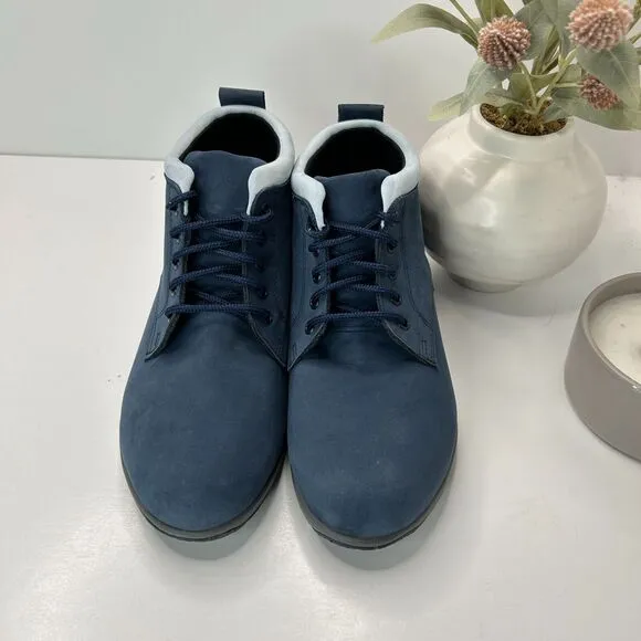 SAS Gretchen Slip-Resistant Lace-Up Ankle Boot Leather Navy Blue Women's US 8 WW