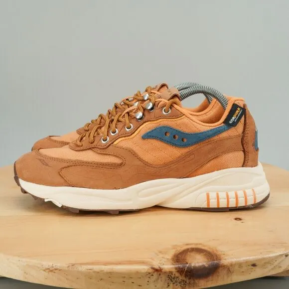 Saucony 3D Grid Hurricane Endless Knot Men's Size 8 Shoes Brown Low Top Sneakers