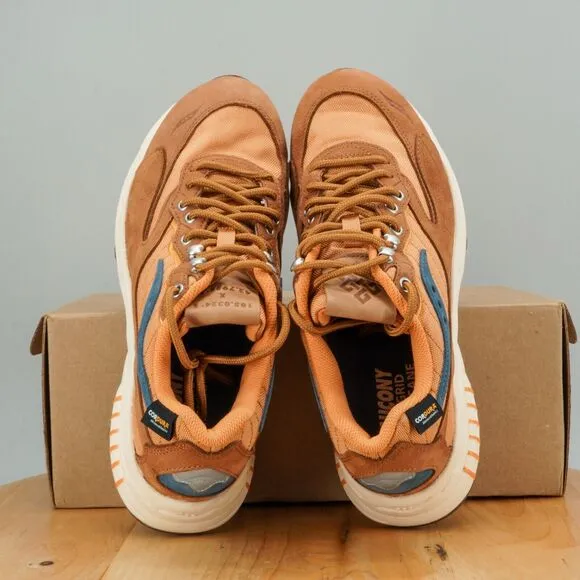 Saucony 3D Grid Hurricane Endless Knot Men's Size 8 Shoes Brown Low Top Sneakers