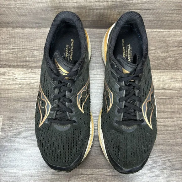 Saucony Endorphin Speed 3 Black Gold Mens US Size 9.5 S20756-10 Running Shoes