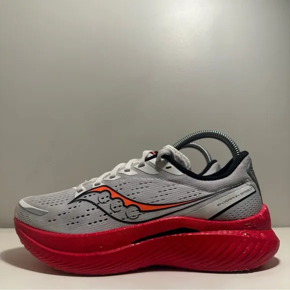 Saucony Endorphin Speed 3 Women’s Size 8.5 Running Athletic Shoes White ViZiRed