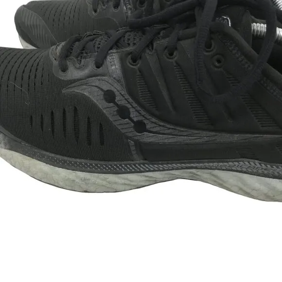 Saucony Hurricane 22 Black Gray Running Tennis Shoes Size 11.5 Mens Low Top