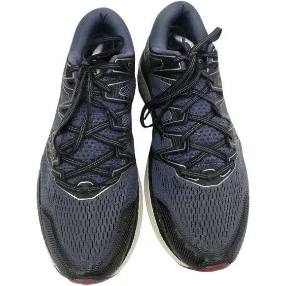 Saucony Hurricane 22 Black Gray Running Tennis Shoes Size 11.5 Mens Low Top