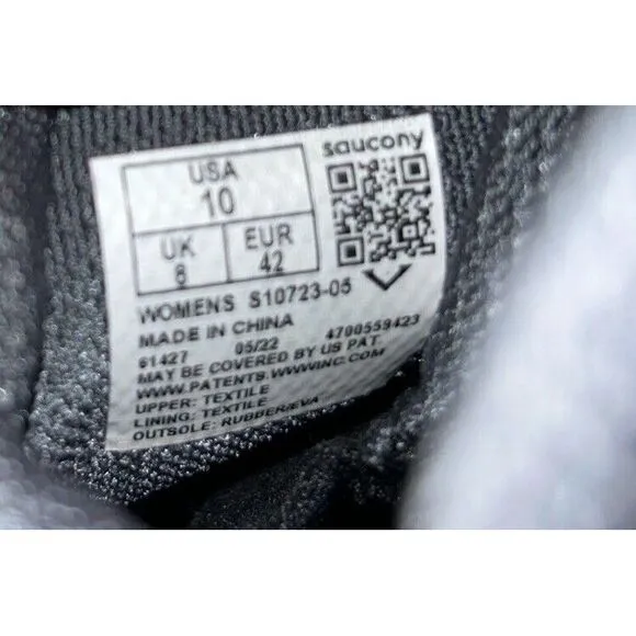 Saucony Kinvara 13 Wom 10 Shoes Black White Running Walking Gym‎ Sneaker Cushion