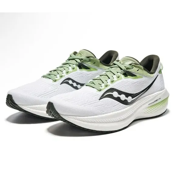 Saucony Men's Endorphin Speed 3 Running Shoes Size 12.5 | White/Green