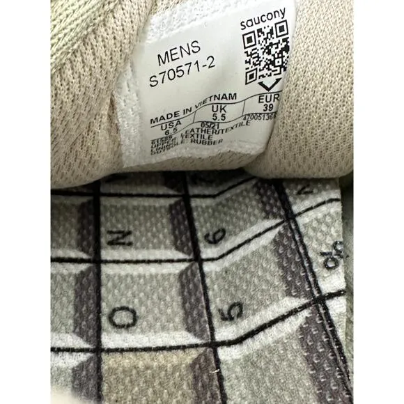 Saucony Mens Size 6.5 Gray Tan SHADOW 5000 Tennis Shoes Sneakers
