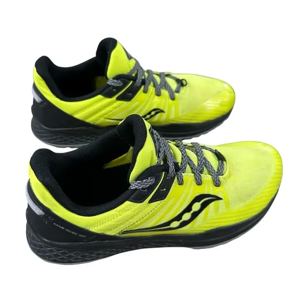 Saucony Men's Sz 10.5 M Mad River TR 2 Trail Running Shoes Volt Yellow S20582-35